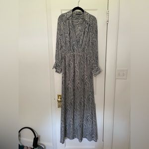 Waverly Blue and White cinched waist dress